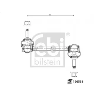 Entretoise/tige, stabilisateur avant FEBI BILSTEIN 196538