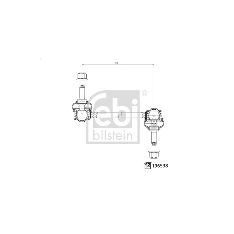 Entretoise/tige, stabilisateur avant FEBI BILSTEIN 196538
