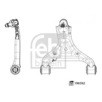 Bras de liaison, suspension de roue avant gauche FEBI BILSTEIN 196592