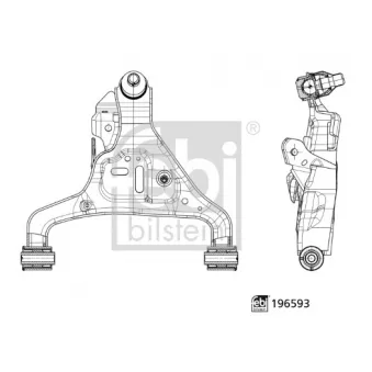 Bras de liaison, suspension de roue avant gauche FEBI BILSTEIN 196593
