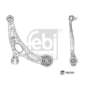 Bras de liaison, suspension de roue avant droit FEBI BILSTEIN 196595