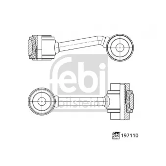 Entretoise/tige, stabilisateur arrière FEBI BILSTEIN 197110