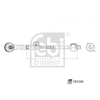 Rotule de direction intérieure, barre de connexion avant FEBI BILSTEIN 197236