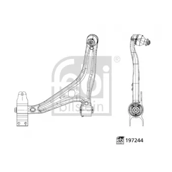 Bras de liaison, suspension de roue avant gauche FEBI BILSTEIN 197244