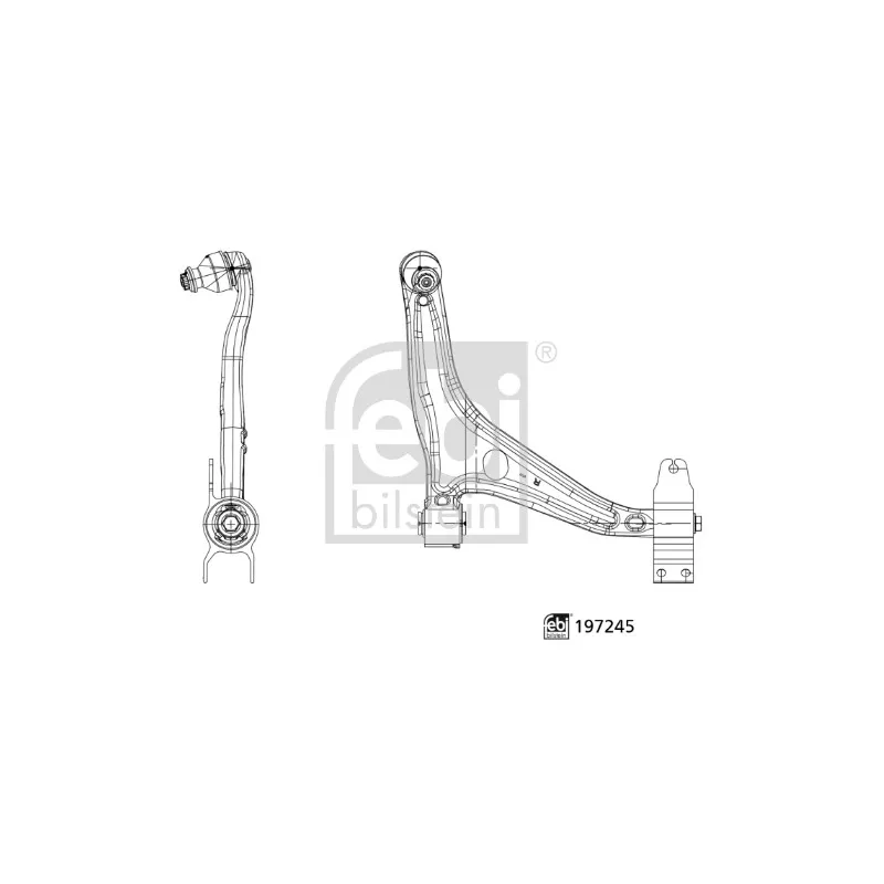 Bras de liaison, suspension de roue avant droit FEBI BILSTEIN 197245