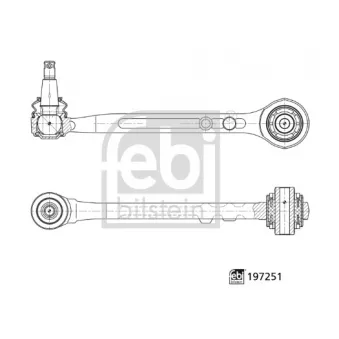 Triangle ou bras de suspension (train avant) FEBI BILSTEIN