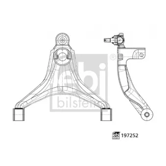 Triangle ou bras de suspension (train avant) FEBI BILSTEIN 197252