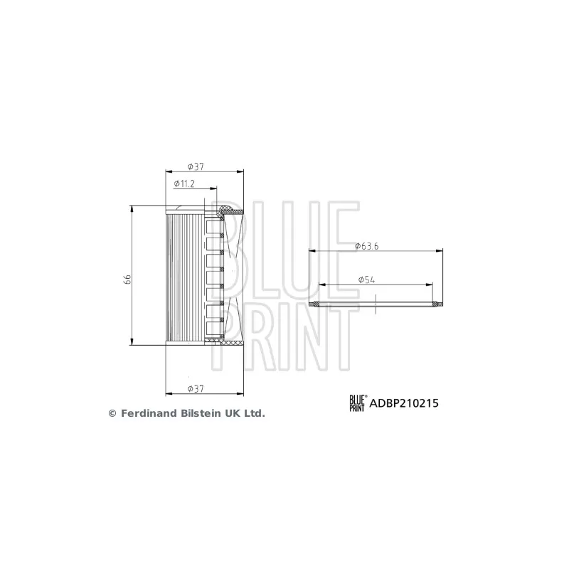 Filtre hydraulique, boîte automatique BLUE PRINT ADBP210215