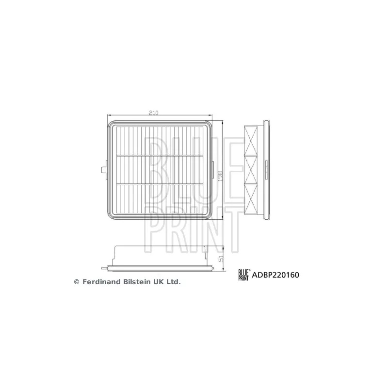 Filtre à air BLUE PRINT ADBP220160