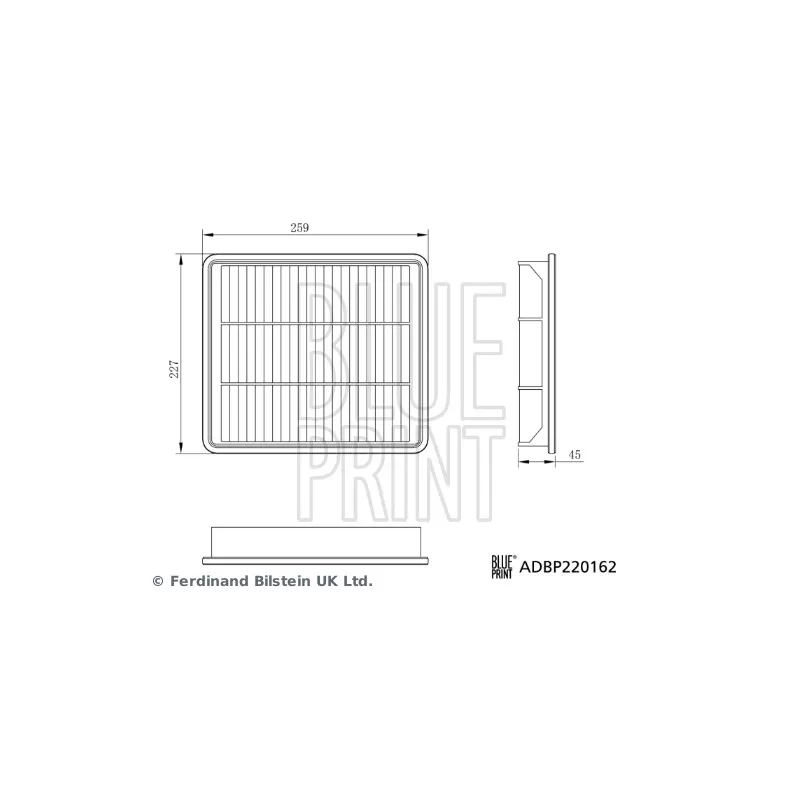 Filtre à air BLUE PRINT ADBP220162