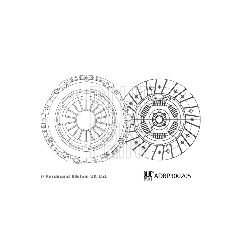 Kit d'embrayage BLUE PRINT ADBP300205