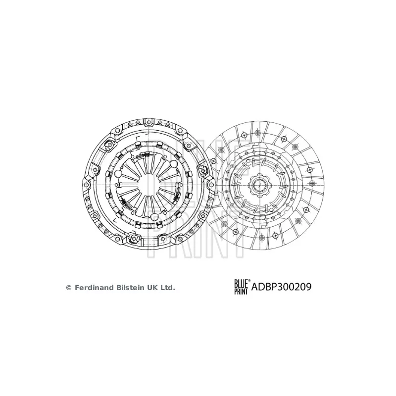 Kit d'embrayage BLUE PRINT ADBP300209