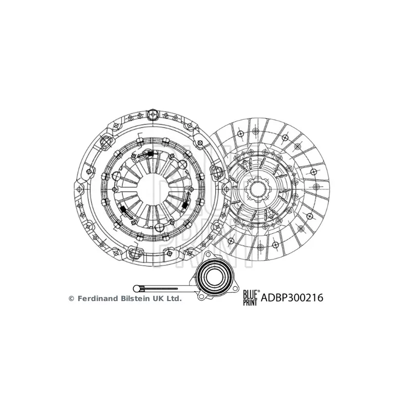 Kit d'embrayage BLUE PRINT ADBP300216