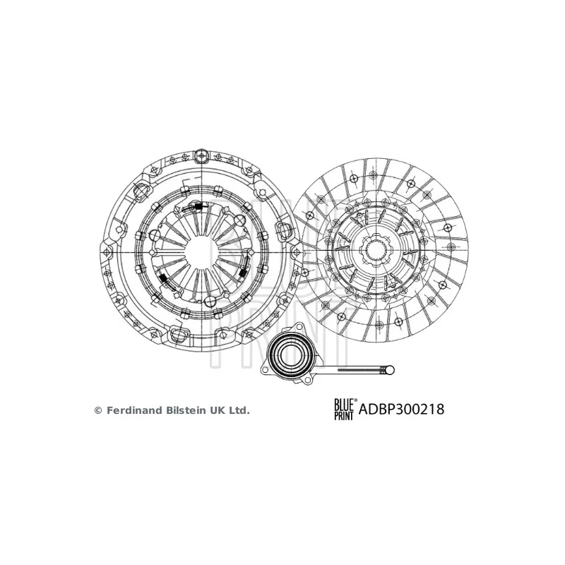 Kit d'embrayage BLUE PRINT ADBP300218
