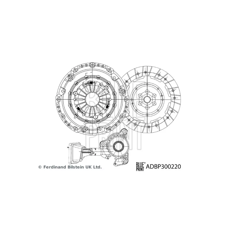 Kit d'embrayage BLUE PRINT ADBP300220