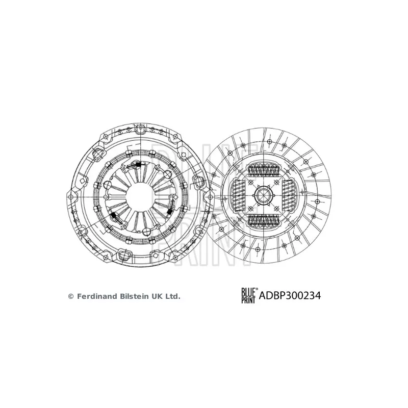 Kit d'embrayage BLUE PRINT ADBP300234