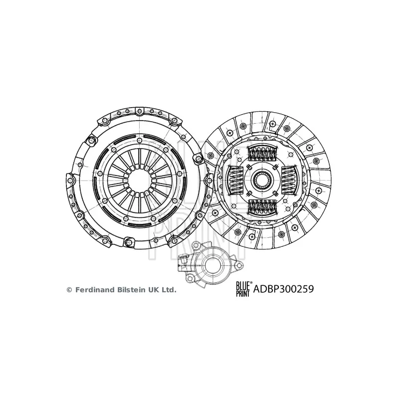 Kit d'embrayage BLUE PRINT ADBP300259