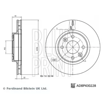 Boulon / Vis, étrier de frein BLUE PRINT ADBP430228