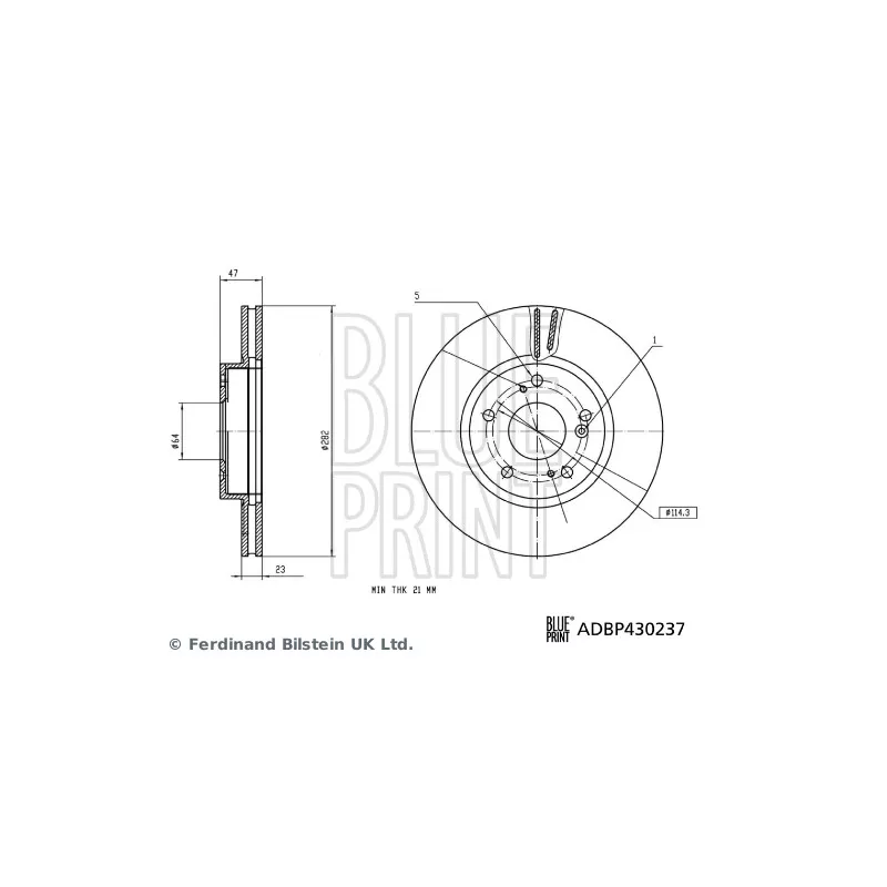 Boulon / Vis, étrier de frein BLUE PRINT ADBP430237