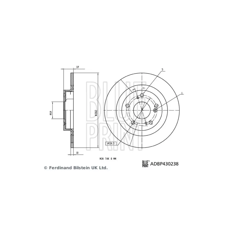 Boulon / Vis, étrier de frein BLUE PRINT ADBP430238