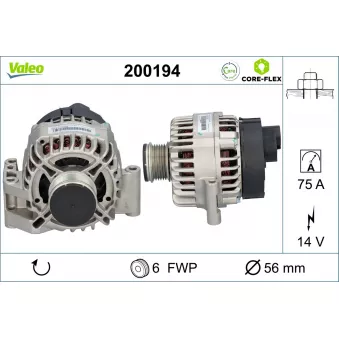 Alternateur VALEO 200194