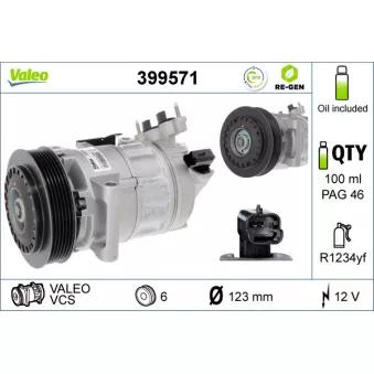 Compresseur, climatisation VALEO 399571