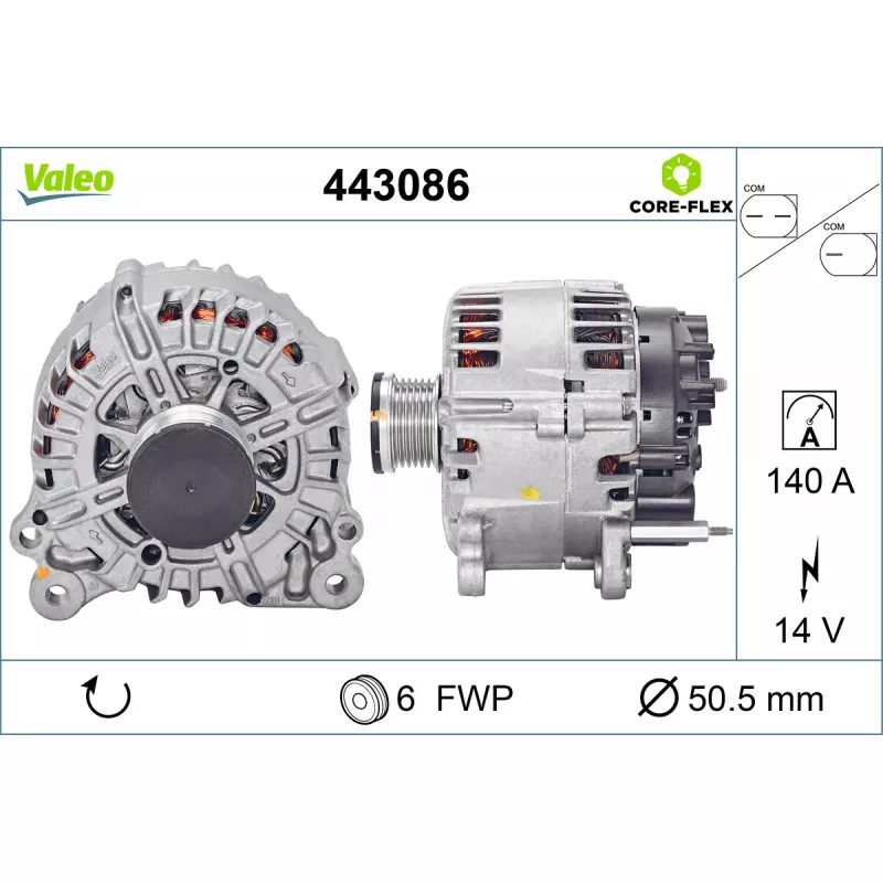 Alternateur VALEO 443086