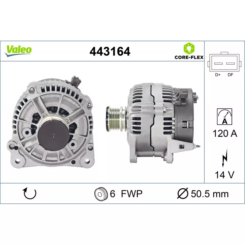 Alternateur VALEO 443164