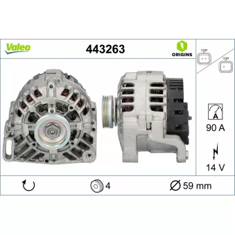 Alternateur VALEO 443263