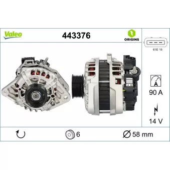 Alternateur VALEO 443376