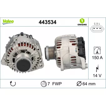 Alternateur VALEO 443534