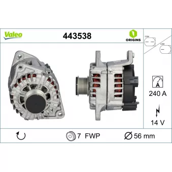 Alternateur VALEO 443538