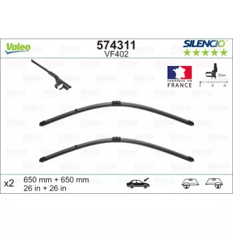 Kit balais d'essuie-glace VALEO 574311