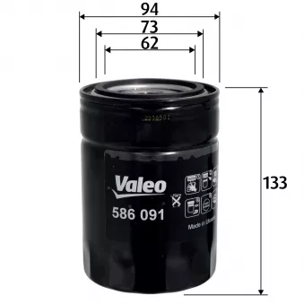 Filtre à huile VALEO 586091