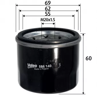 Filtre à huile VALEO 586140