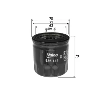 Filtre à huile VALEO 586144