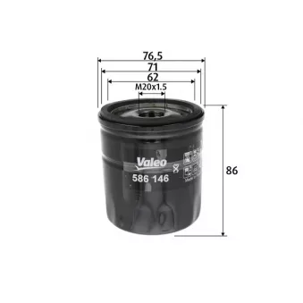 Filtre à huile VALEO 586146
