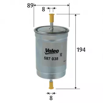 Filtre à carburant VALEO 587038