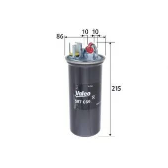 Filtre à carburant VALEO 587069