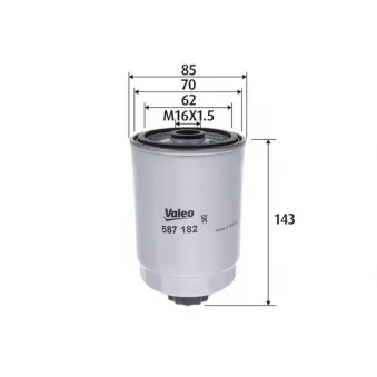 Filtre à carburant VALEO 587182