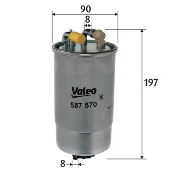Filtre à carburant VALEO 587570