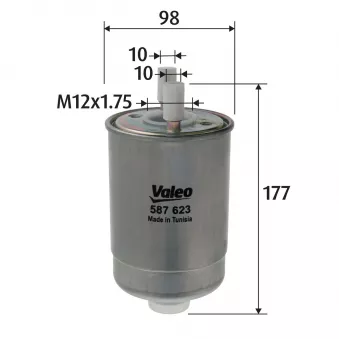 Filtre à carburant VALEO 587623