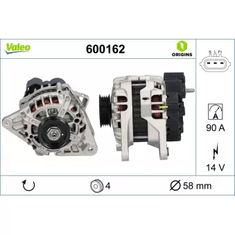 Alternateur VALEO 600162