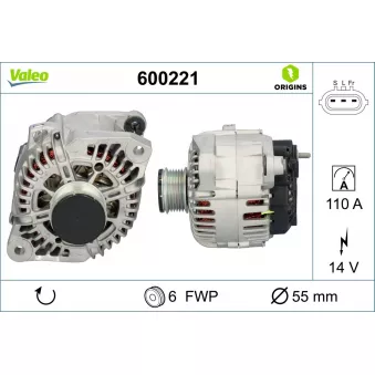 Alternateur VALEO 600221
