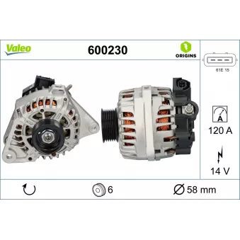 Alternateur VALEO 600230