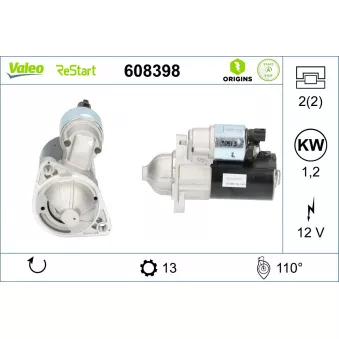 Démarreur VALEO 608398