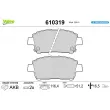 Jeu de 4 plaquettes de frein avant VALEO 610319 - Visuel 1