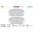 Jeu de 4 plaquettes de frein avant VALEO 610352 - Visuel 1