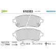 Jeu de 4 plaquettes de frein avant VALEO 610353 - Visuel 1