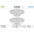 Jeu de 4 plaquettes de frein arrière VALEO 610395 - Visuel 1